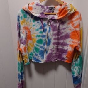 Rainbow Tie Dye Hoodie Current Mood